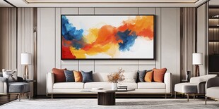 现代客厅的艺术装饰挂画