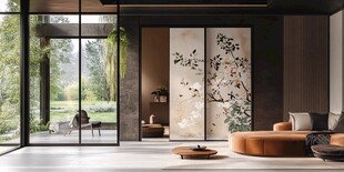 中式雅致客厅与户外景致