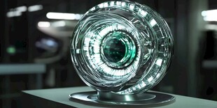 透明炫光机械风创意装置