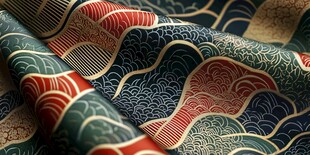 传统中式波浪纹精美织物