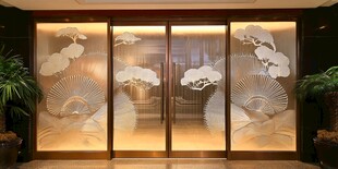 中式玻璃门 古韵雅致装饰