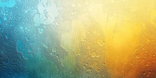 雨后多彩玻璃上的晶莹水珠