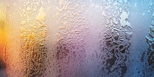 彩色霜花玻璃纹理特写