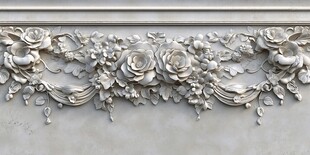 精致花卉浮雕装饰线条