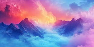 梦幻绚丽的山间云海景观