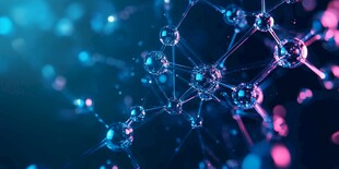 梦幻分子结构 科技感画面