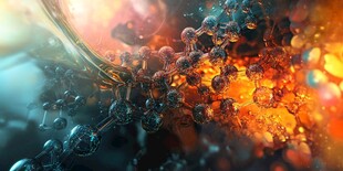 梦幻分子结构光影特效图