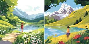 户外山水间的惬意徒步之旅