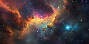 梦幻绚烂的星云宇宙景象