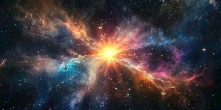 绚丽宇宙星云爆发奇观