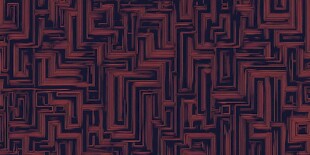 深红几何迷宫图案背景