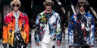 多彩印花男装时尚秀场风