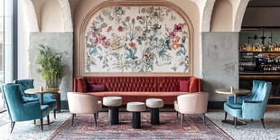 复古风艺术感室内休闲空间