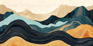 抽象山川艺术画