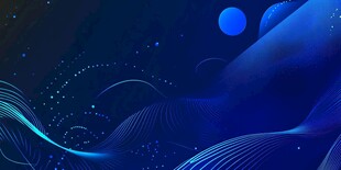 梦幻蓝调科技风抽象背景图