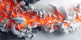 火焰与烟雾的奇幻碰撞