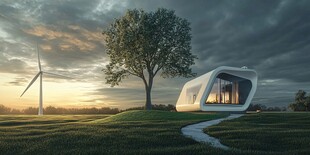 田园中的未来风科技小屋