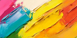 多彩油画笔触纹理特写