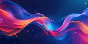 梦幻炫彩流动波纹背景