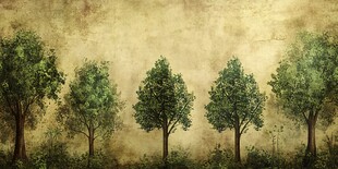 复古风树木背景图