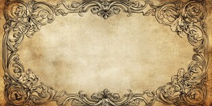 复古花纹边框背景图