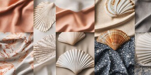 贝壳与织物的质感美学