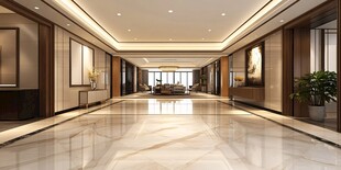 豪华大气的酒店大堂走廊