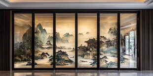 中式山水屏风 尽显古韵