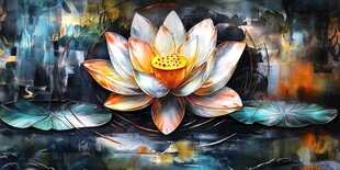 抽象艺术中的唯美莲花