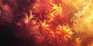 梦幻绚烂烟花背景图