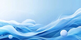 梦幻蓝色波浪背景画面