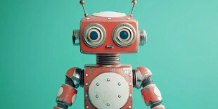 复古风红色小机器人