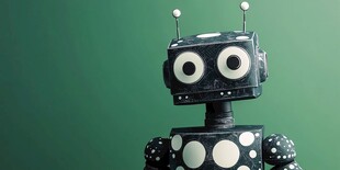 复古风圆点机器人