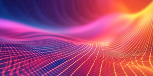 绚丽多彩的科技感线条背景