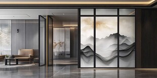 现代中式风格的雅致玄关