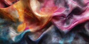 多彩飘逸丝绸纹理特写