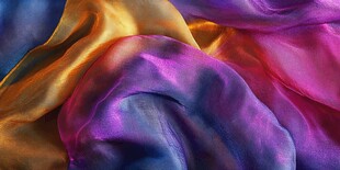 五彩斑斓丝绸的柔美纹理