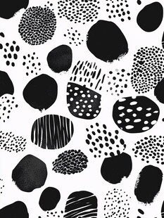 黑白抽象笔触图案背景