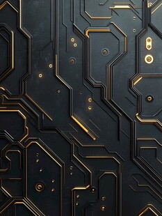 黑金科技风电路板纹理背景