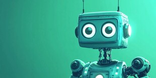 复古风呆萌小机器人