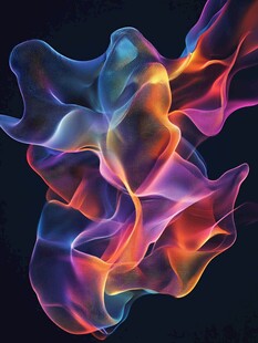 炫彩流动抽象光影艺术图