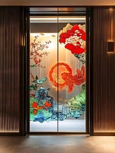 中式彩绘玻璃门艺术之美