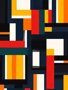 几何色块抽象艺术图案