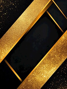 黑金闪耀几何线条背景图