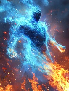 火焰蓝人 炫酷能量爆发