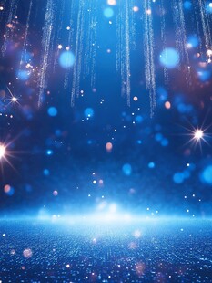 梦幻蓝色光斑舞台背景图