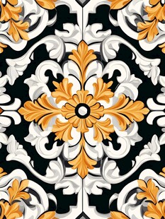 欧式华丽花卉装饰图案