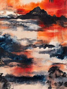 水墨幻景中的壮丽山川