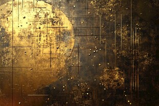 金色科技风抽象背景画面