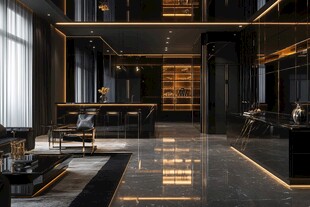 奢华黑金风现代家居空间